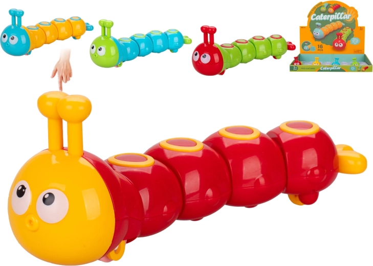 Bruco mobile 15 cm – giocattolo colorato in plastica per bambini dai 3 anni