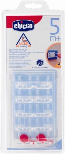 Chicco protezione prese – copripresa di sicurezza per prese elettriche, 10 pz