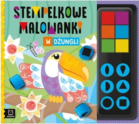 Stempelkowe malowanki nella giungla – disegni da colorare con timbri