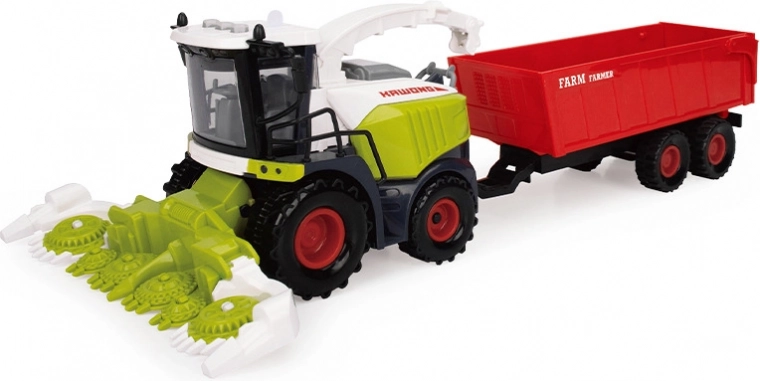 FARM SERVICE mietitrebbia con rimorchio con luci e suoni