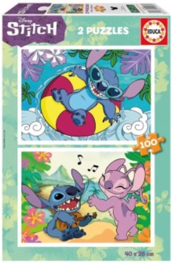 Puzzle Educa Stitch 2×100 pezzi