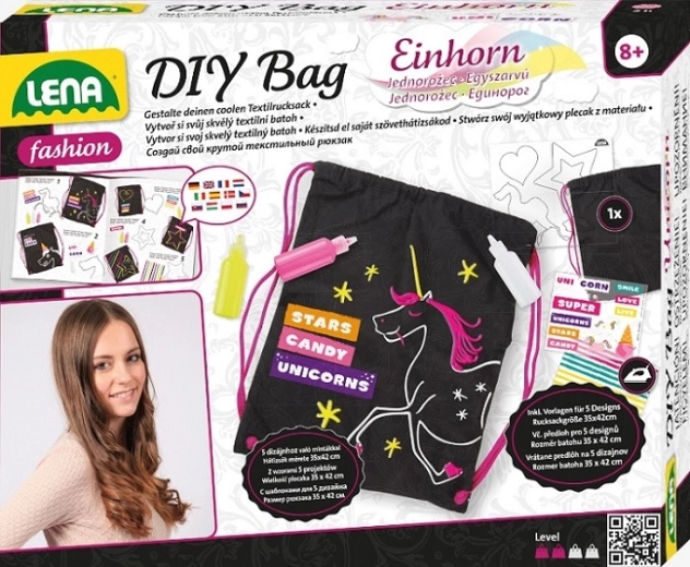 Kit creativo per realizzare uno zainetto Lena Pytel con unicorno