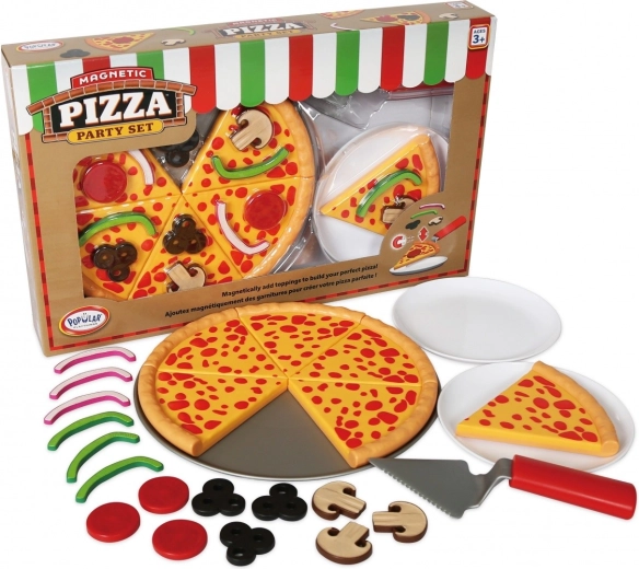 Pizza magnetica MalBlo Magnetic – set per bambini per tagliare e decorare