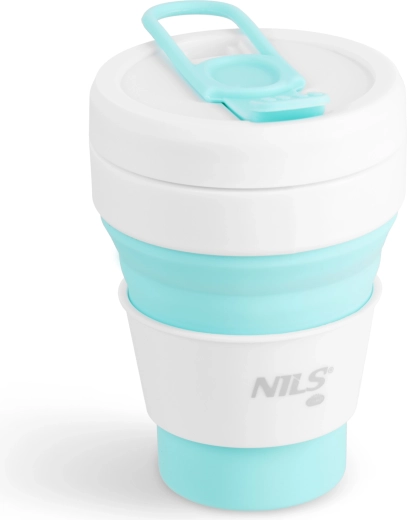 Tazza pieghevole in silicone NILS Camp 355 ml color menta
