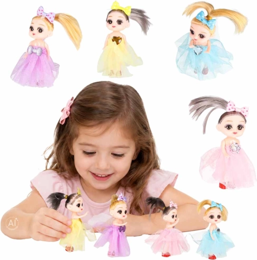 Set di mini bambole per casa delle bambole, 4 pz