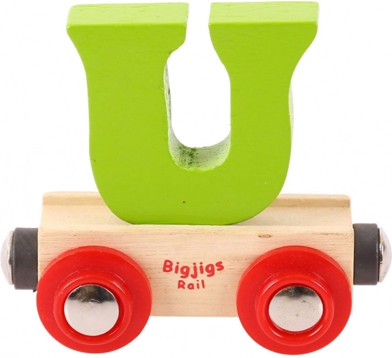 Bigjigs Rail carrozza di legno con lettera U