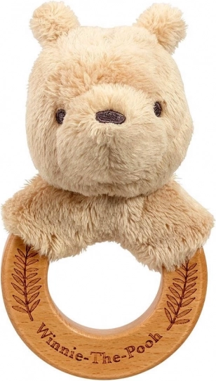 Sonaglino in legno e peluche ORSACCHIOTTO WINNIE POOH di Rainbow Designs