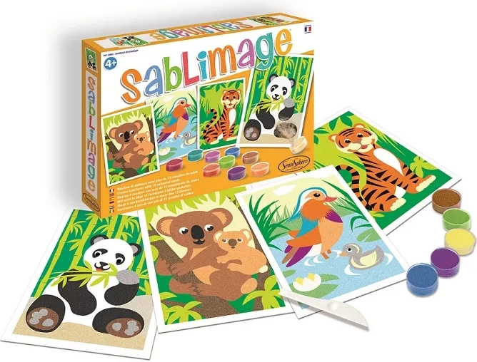 Sentosphere Sablimage mini quadretti di sabbia animali in via di estinzione