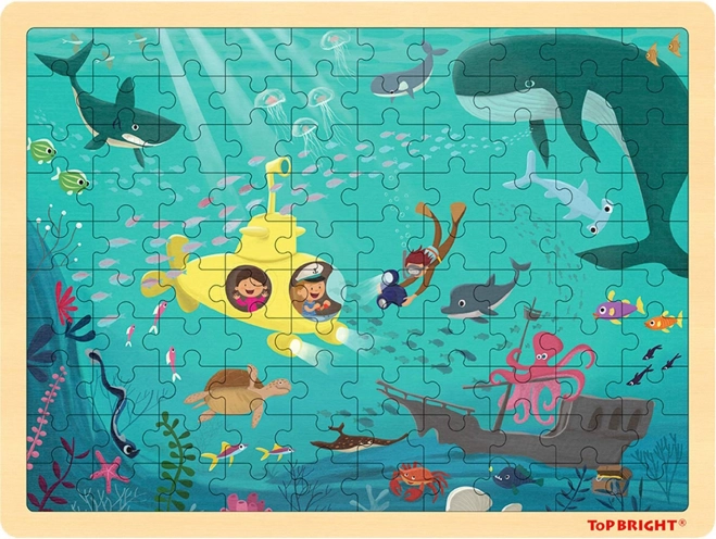 TOP BRIGHT Puzzle in legno Mondo Marino