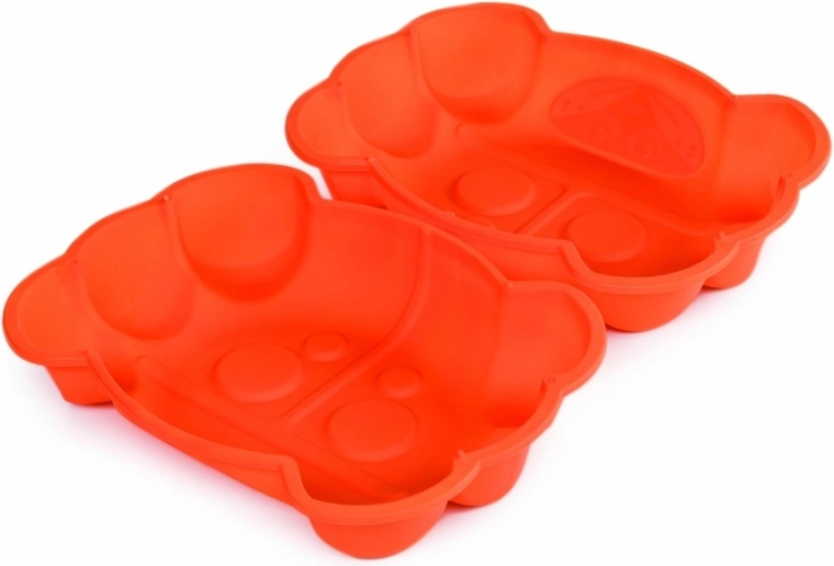 Sabbiera a forma di granchio arancione con coperchio