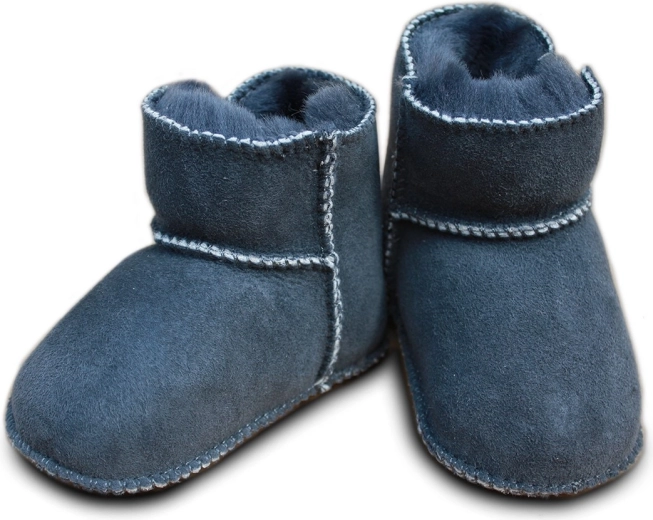 Eisbärchen scarpine in pelliccia con velcro antracite 22/23 - 1 pezzo