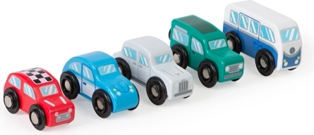Tidlo set di automobiline retrò in legno