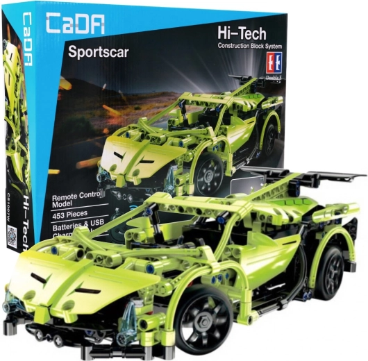 Auto sportiva CaDA telecomandata verde in mattoncini