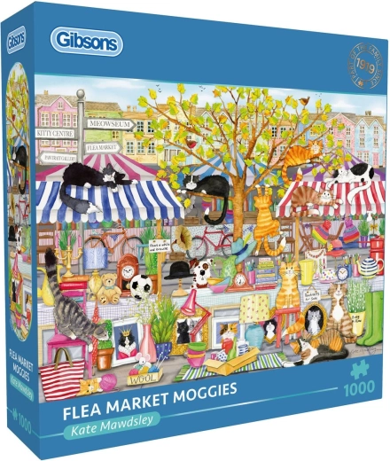 Puzzle Gibsons Mercato di strada dei gatti 1000 pezzi