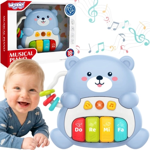 Woopie Baby orsetto di peluche musicale interattivo con pianoforte