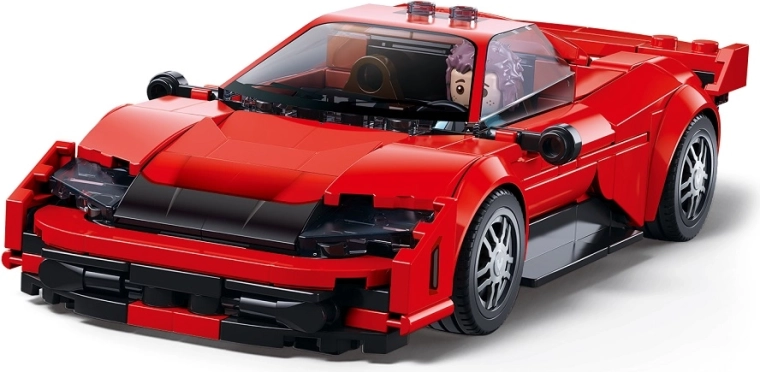 Sluban ModelBricks auto sportiva rossa in scala 1:32