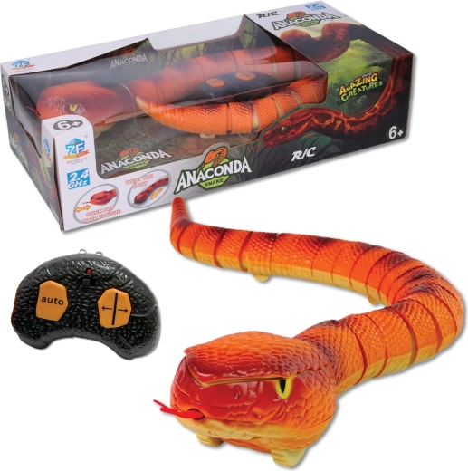 Serpente RC con biomimetica e occhi luminosi – arancione