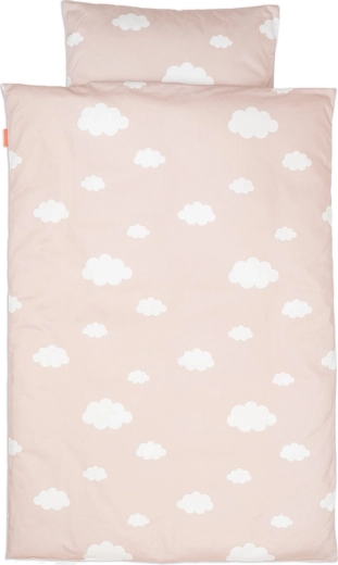 Completo letto per bambini in cotone Done by Deer Elphee rosa