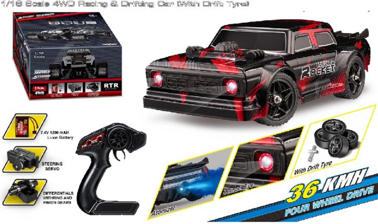 Auto RC da drifting ROCKET 4x4, scala 1:16