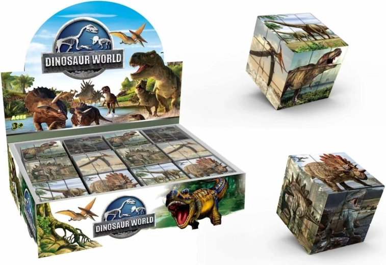 Puzzle illustrato a forma di dinosauro 3x3x3 - 1 pezzo
