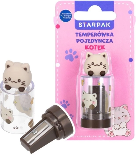 Temperamatite gatto con gomma - 1 pezzo