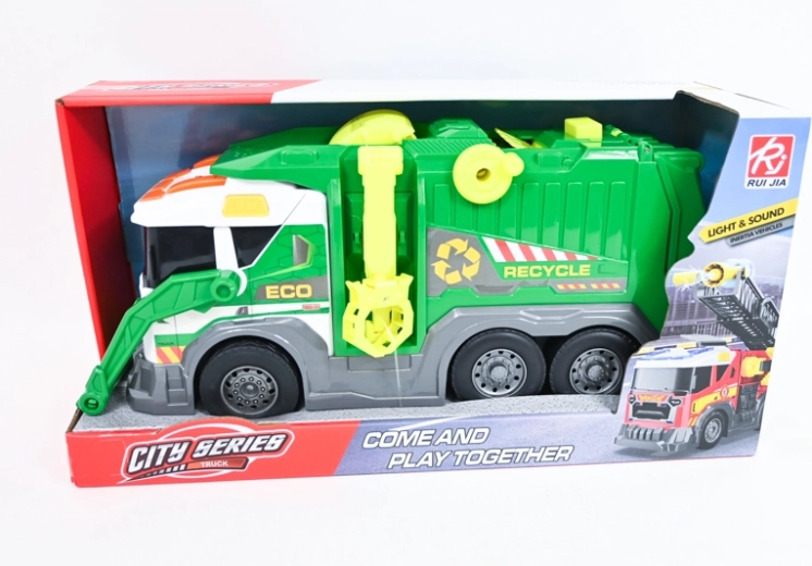 Camion della spazzatura con luci e suoni - 1 pezzo