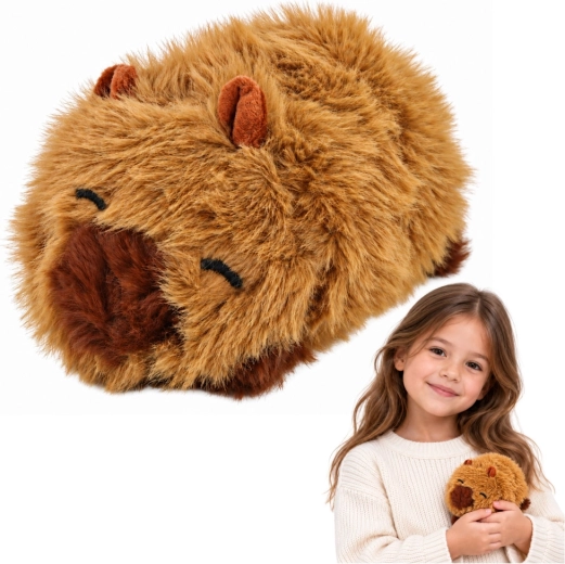 Capibara di peluche marrone 16 cm