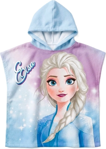 Poncho per bambini ad asciugatura rapida con cappuccio Frozen – Il Regno di Ghiaccio