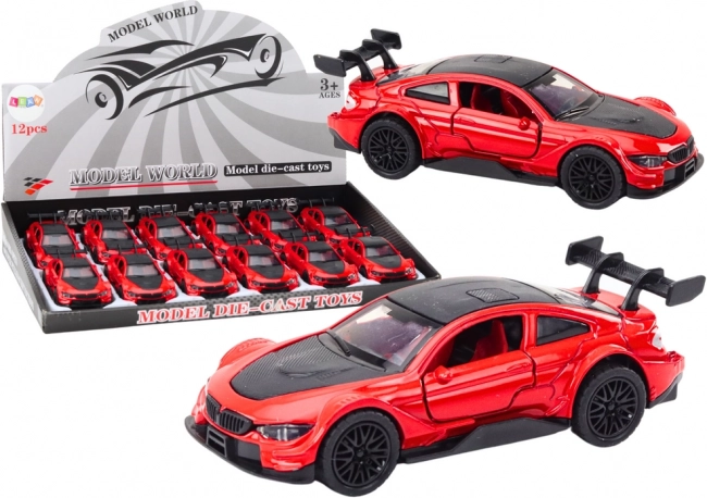 Macchinina sportiva in metallo 1:32 con trazione a frizione – rossa