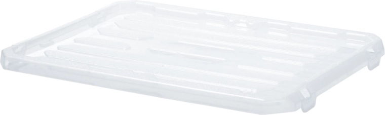 Coperchio in plastica per box di stoccaggio Cargobox 400 × 300 × 30 mm, trasparente