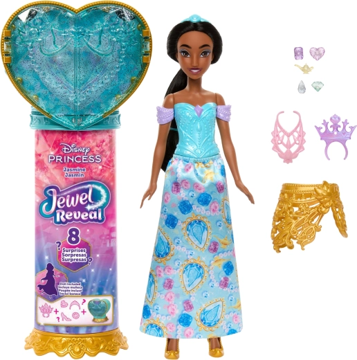 Mattel Disney Princess Jewel Reveal bambola Jasmine con accessori