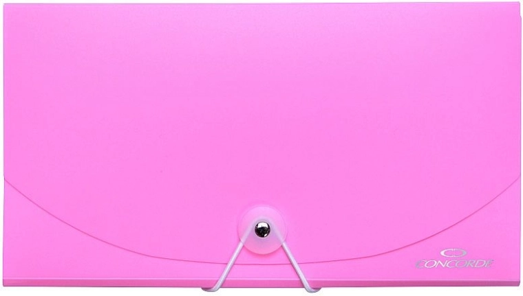 Cartellina portadocumenti con elastico DL, 13 tasche, rosa pastello