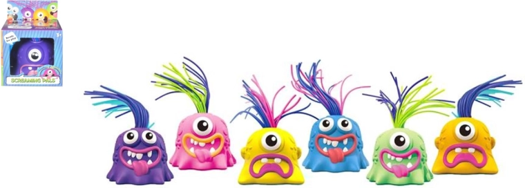 Figurina mostriciattolo con suoni e capelli colorati