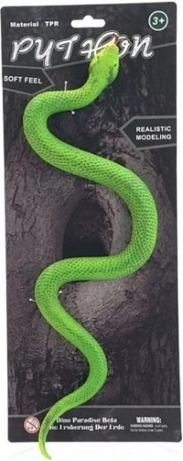 Serpente di gomma morbida verde