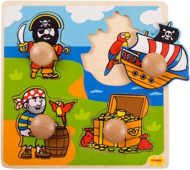 Puzzle ad incastro Pirati di Bigjigs Toys