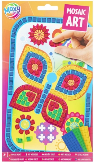 Set creativo: mosaico per colori – A5 metallico, motivo farfalla