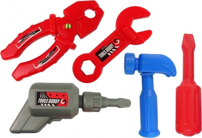 Grande officina per bambini con banco da lavoro e accessori