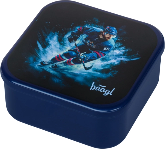 Baagl contenitore per merenda 4 in 1 Hockey