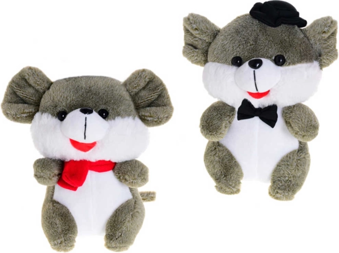Topolino di peluche baby 20 cm seduto - 1 pezzo