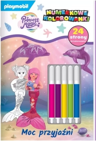 Playmobil Princess Magic album da colorare con pennarelli - colora con i numeri