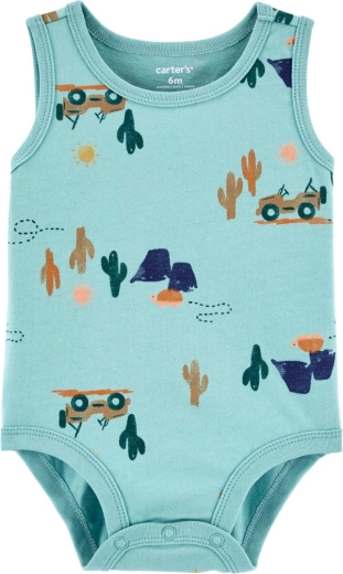 Body neonato Carter's senza maniche Blue Jeep per bambini – 18m