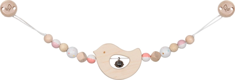 Catenella per passeggino con uccellino e clip - 1 pezzo