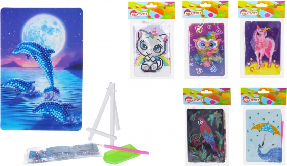 Set creativo diamond painting 10 × 15 cm con supporto