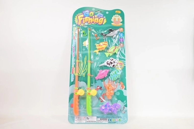 Gioco per bambini di pesca dei pesciolini con 2 canne