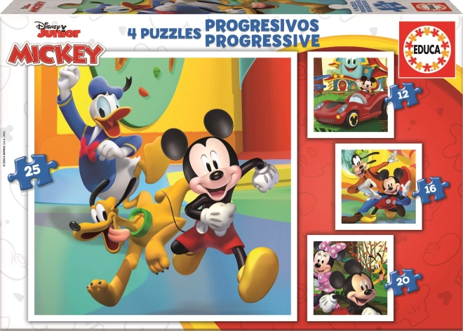 Puzzle Educa Mickey e amici 4v1