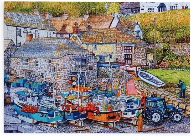 House of Puzzles Porto di pescatori – puzzle con 500 pezzi grandi