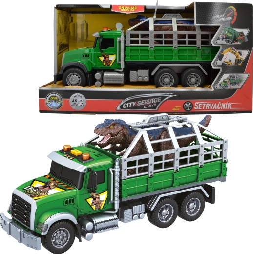 Camion per il trasporto di dinosauri con suoni e luci 1:14