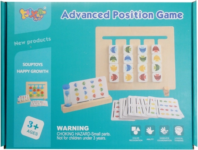 Puzzle logico in legno con clessidra