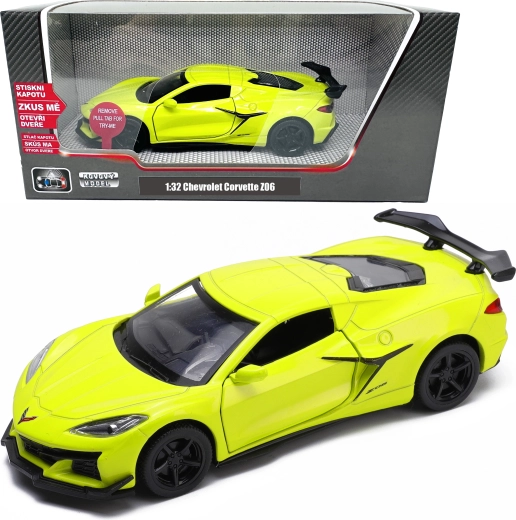 Modello in metallo Chevrolet Corvette C8 Z06 con luci e suoni 1:32