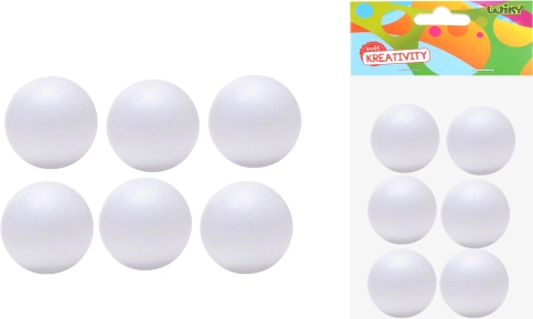 Palline di polistirolo decorative da 3 cm, 6 pz